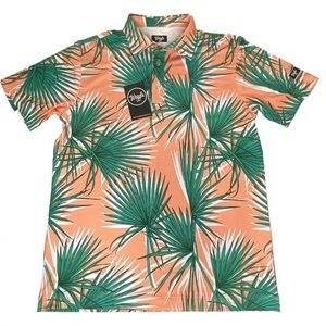 Waggle Palm Tree All Over Print Golf Polo Shirt